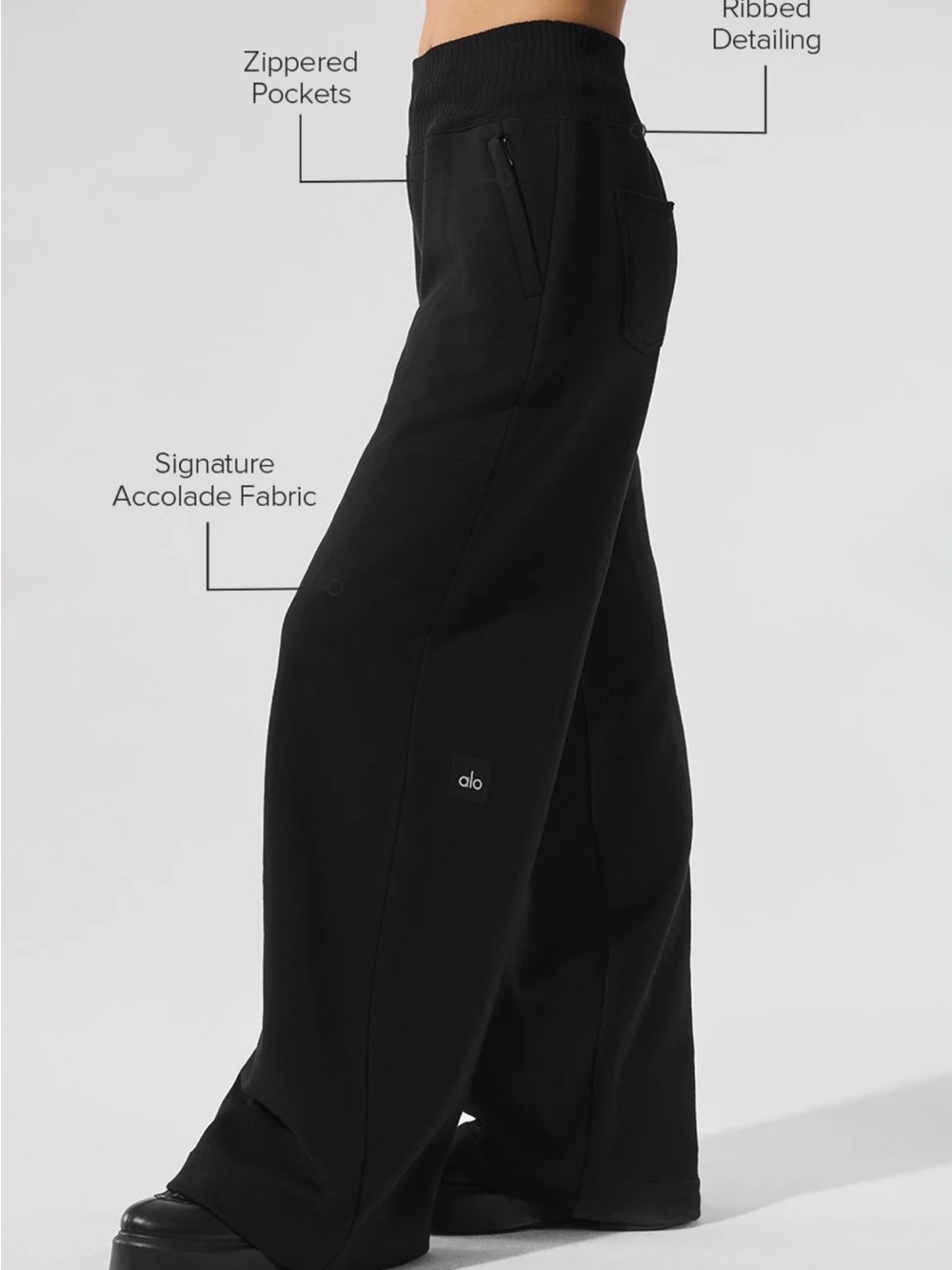 Alo Serenity Wide Leg Sweatpant - Picture 2 of 10